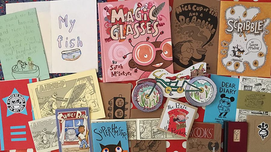 Mini books and comics made by Sarah