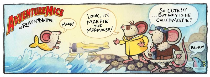 First panel of an Adventuremice comic in the Phoenix Comic
