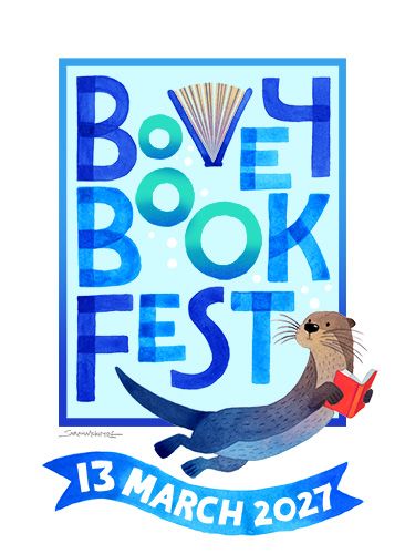 Bovey Book Fest poster by Sarah McIntyre