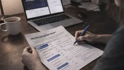 Four Canadian home improvement retailers shown from aerial view, competing big-box stores in adjacent lots, spring afternoon