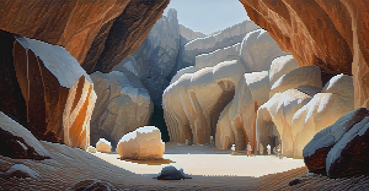A close-up view of salt formations in the Salt Caves of Añana illuminated by natural light.