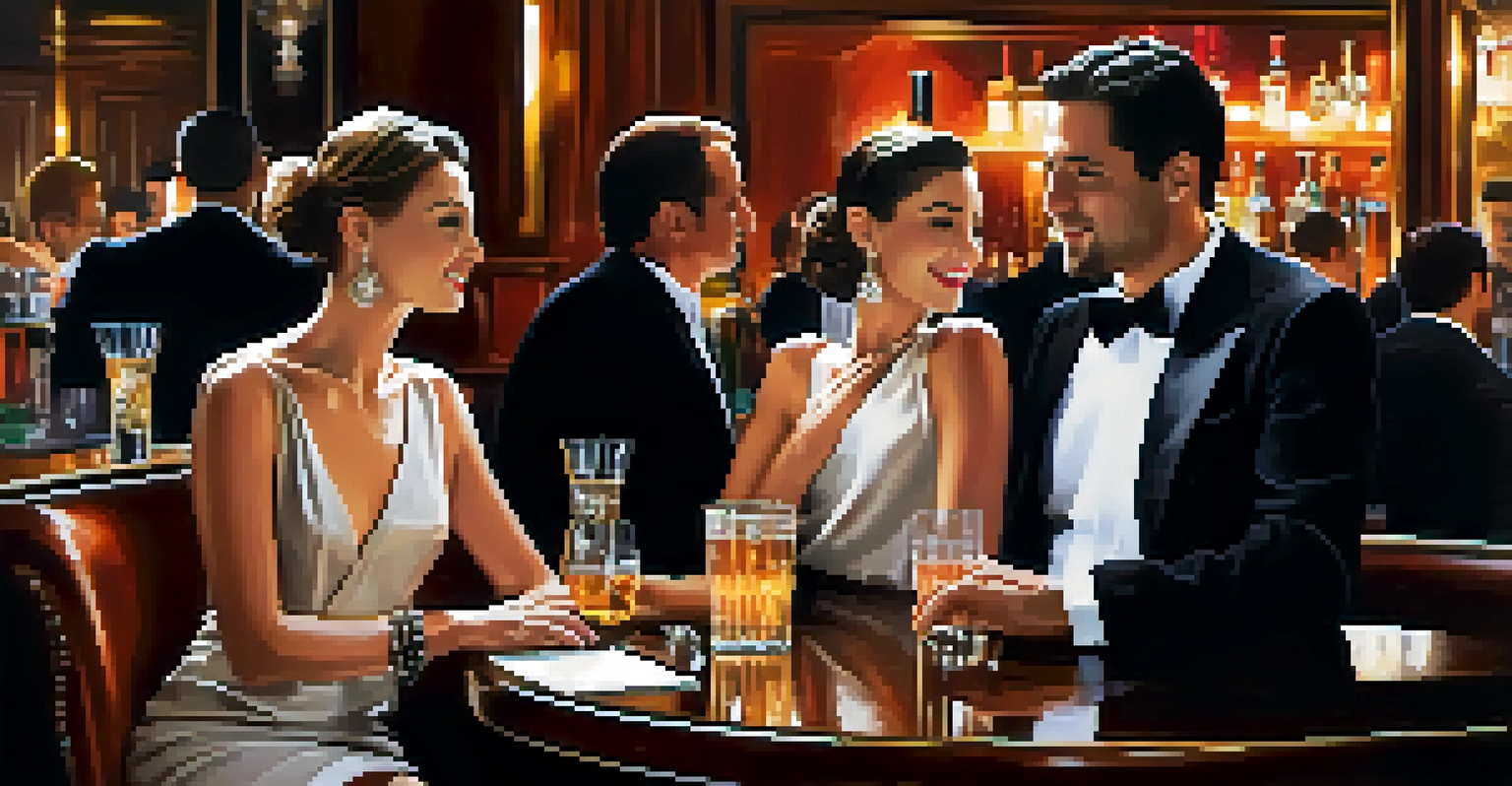 An elegant bar in Salamanca, Madrid, with stylish cocktails and patrons enjoying a sophisticated nightlife experience.