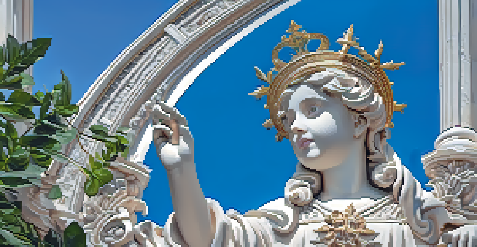 A close-up of an intricate sculpture on the exterior of the Basilica of Our Lady of the Pillar, featuring fine details against a bright blue sky.