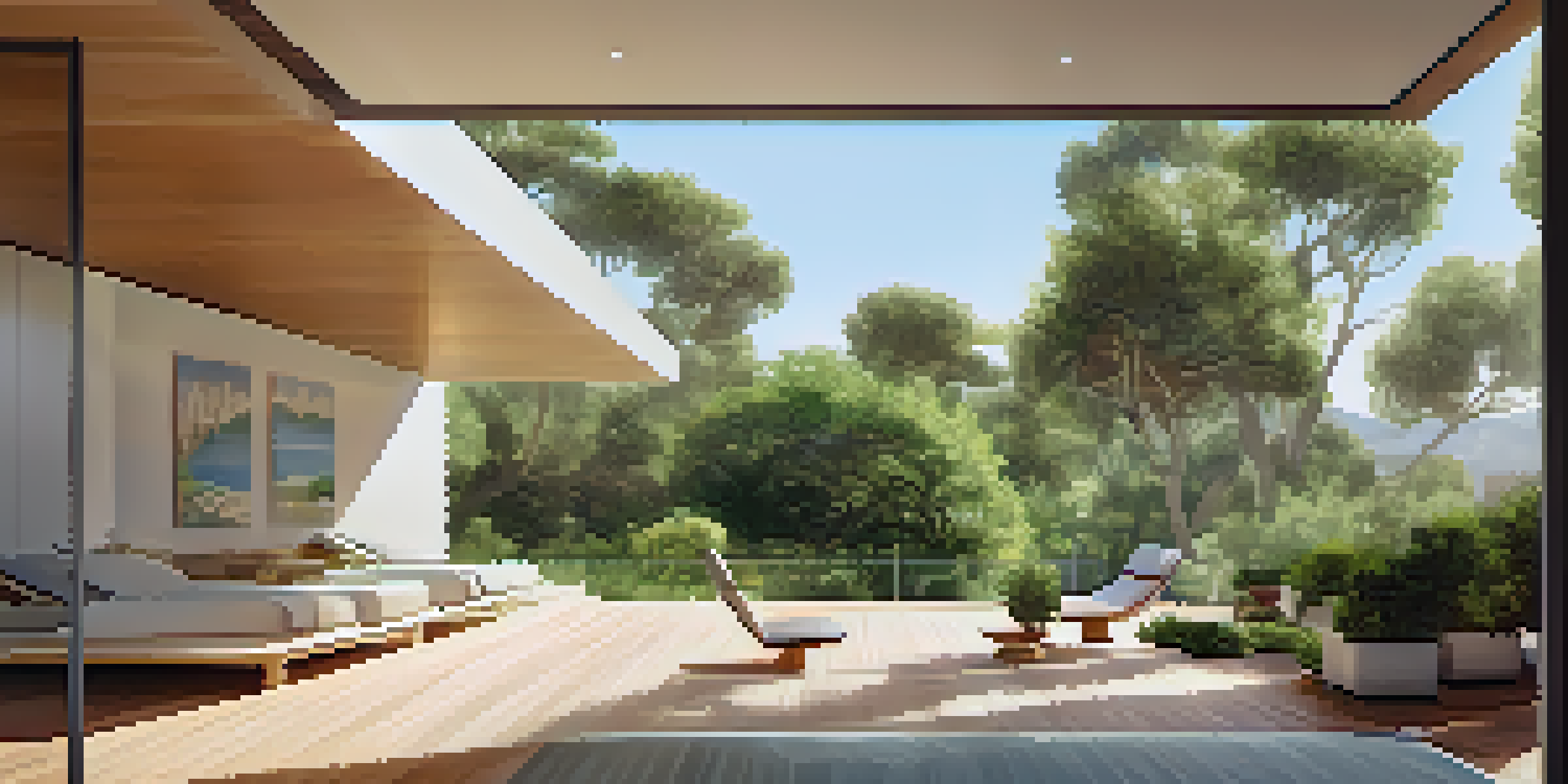 A peaceful scene at SHA Wellness Clinic in Alicante with guests practicing yoga in a beautiful garden.