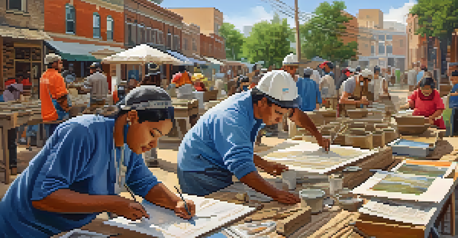 A community workshop focusing on cultural heritage conservation with diverse participants working together.