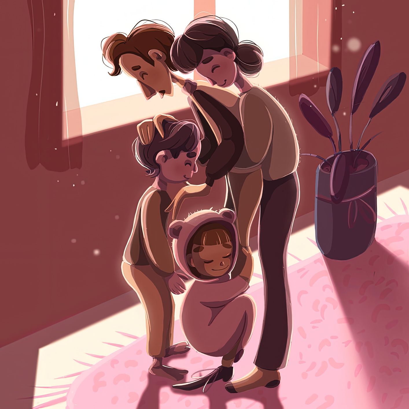 Illustration d'une famille