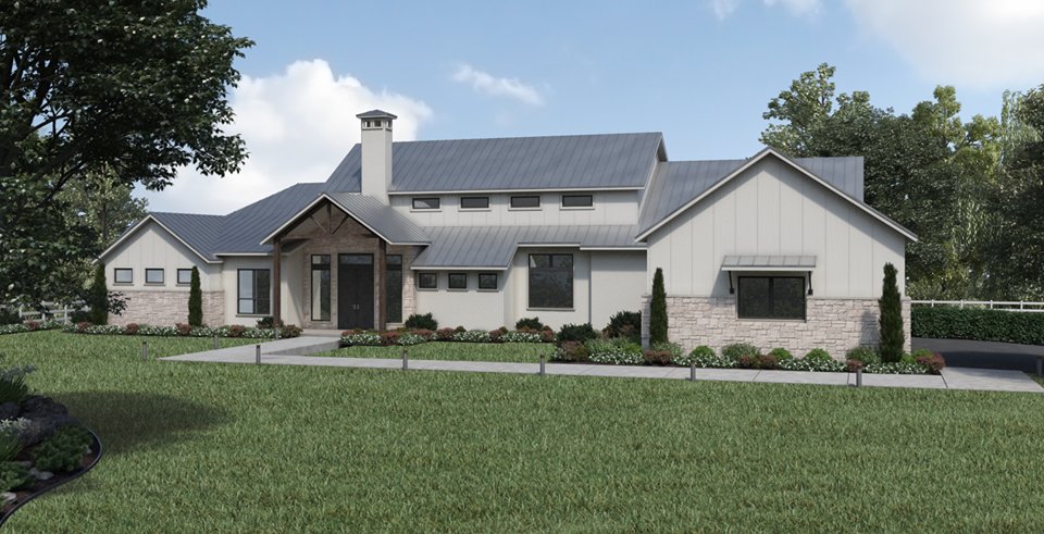 Transitional Farmhouse with Gameroom