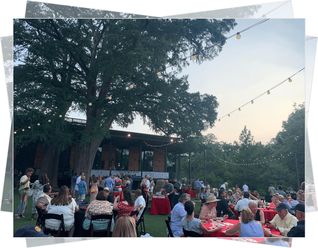 Rotarians gathering at a Don Strange social event