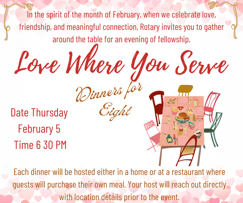 Love Where You Serve: Dinners for Eight