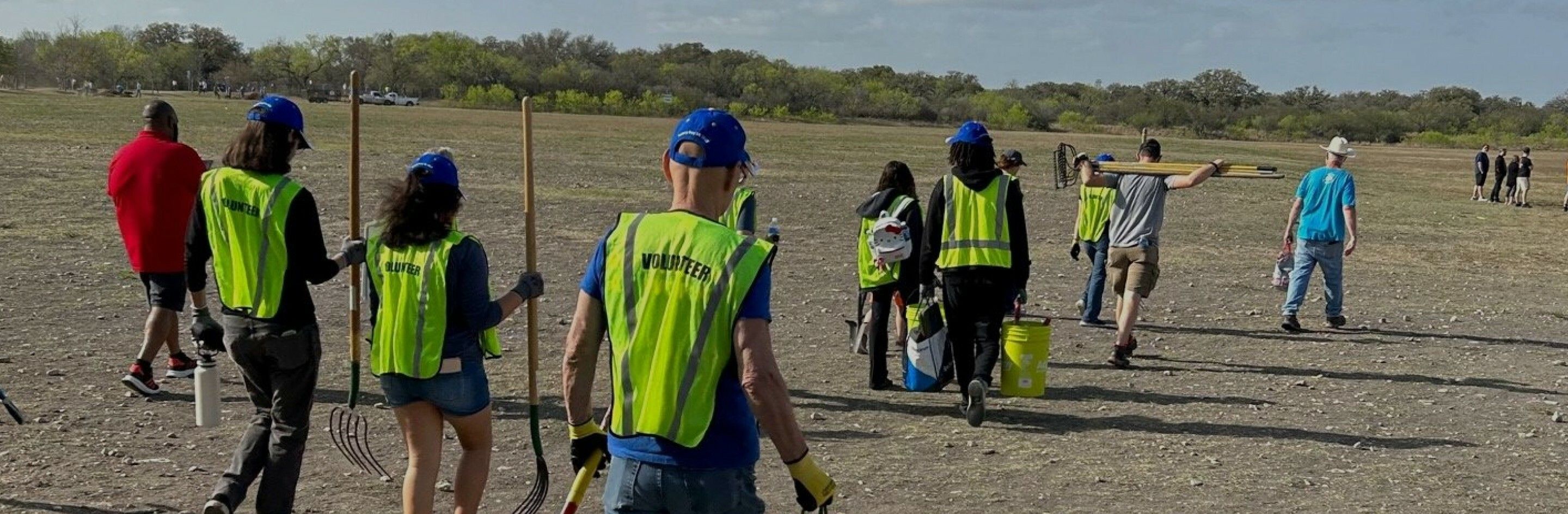 Rotarians at a community service project