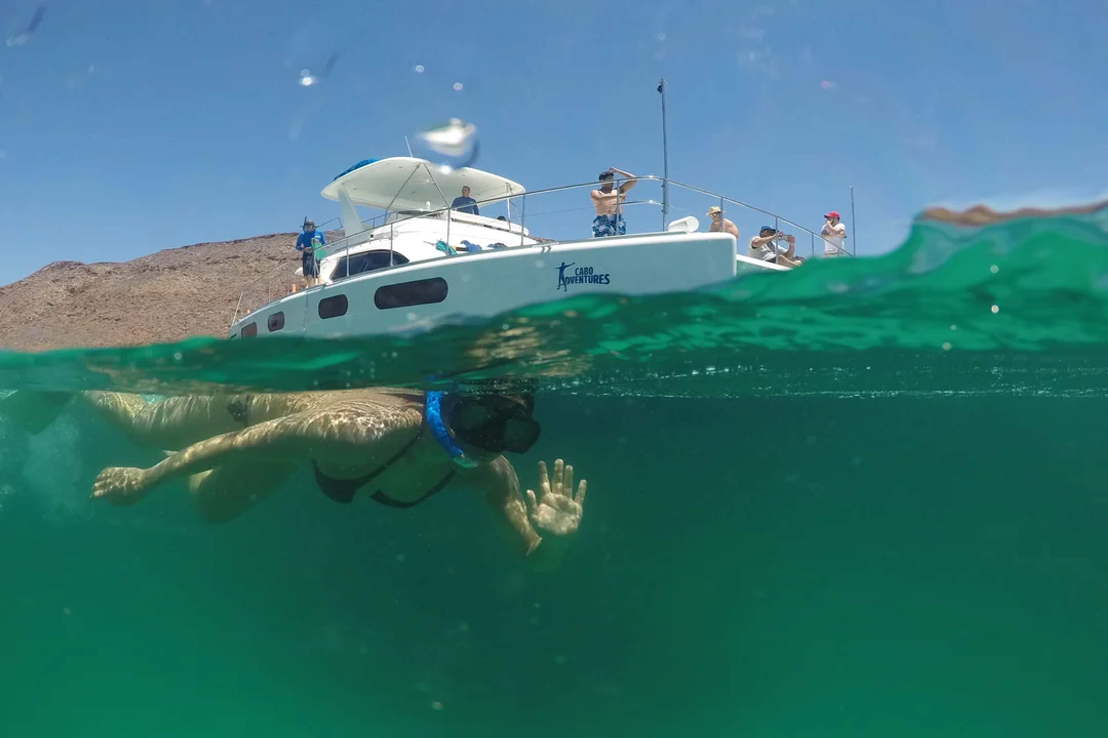 Sumérgete en la aventura—haz snorkel en aguas cristalinas y relájate en un catamarán de lujo.