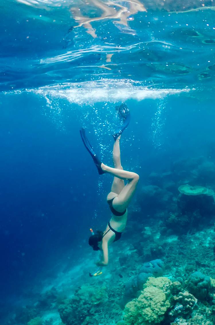 Snorkeling in Cabo near the arch
