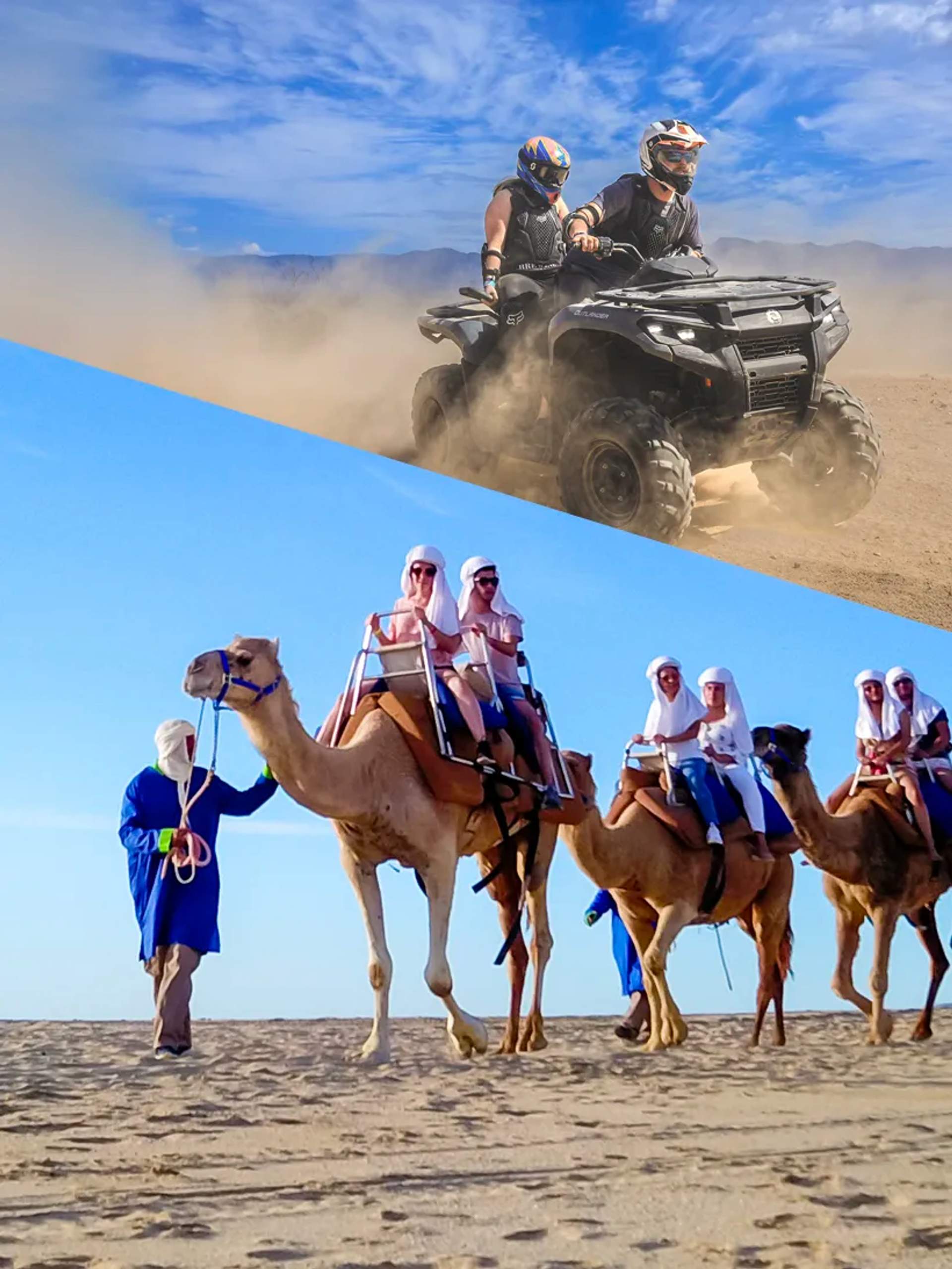 Thrill through the desert on an ATV and ride camels like a nomad—two epic adventures, one unforgettable day!