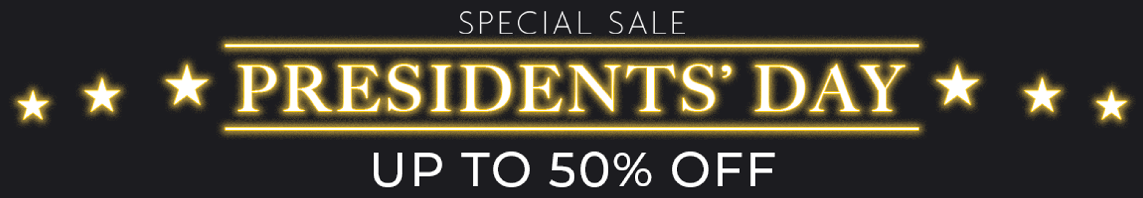 Presidents Sale Banner