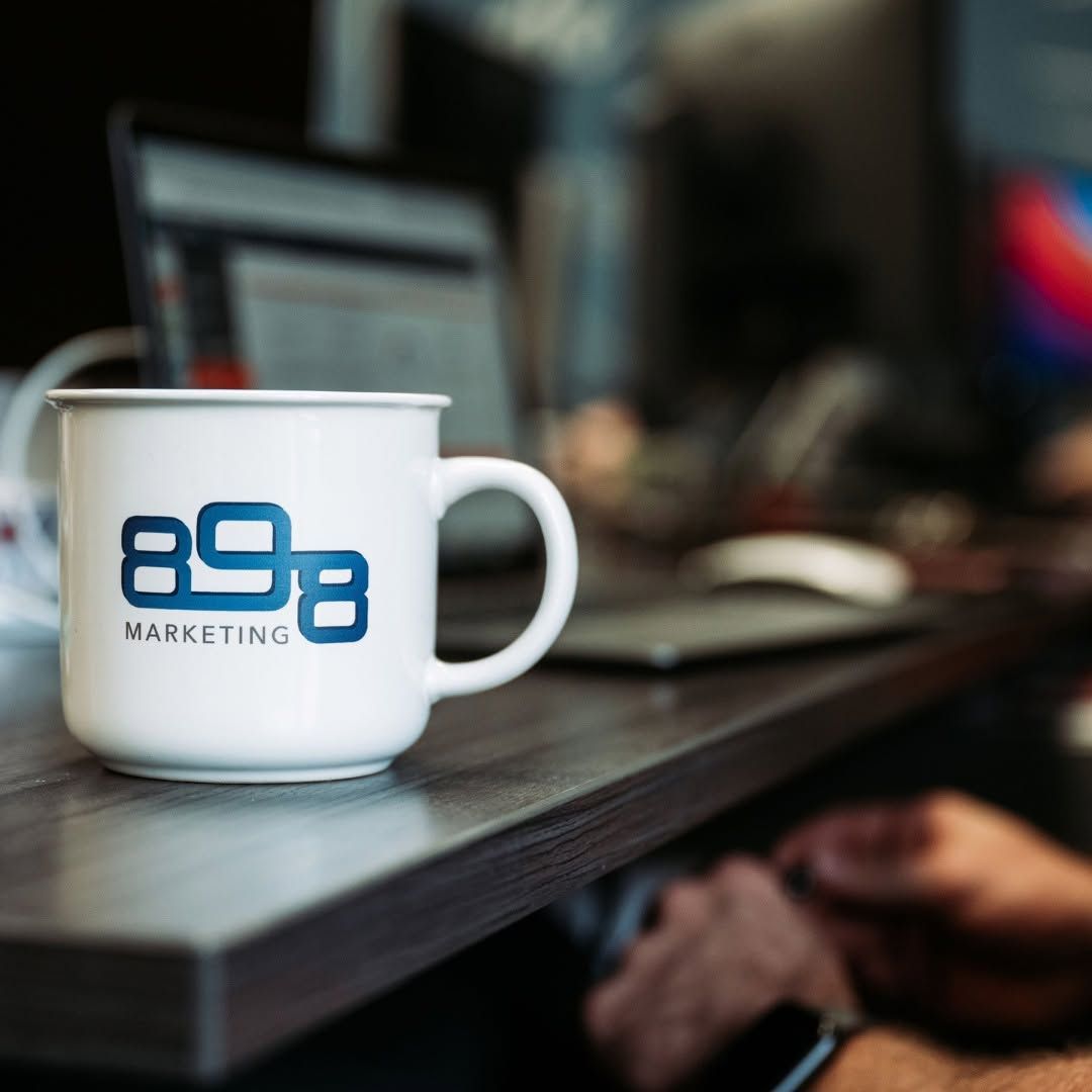 898 coffee mug on desk