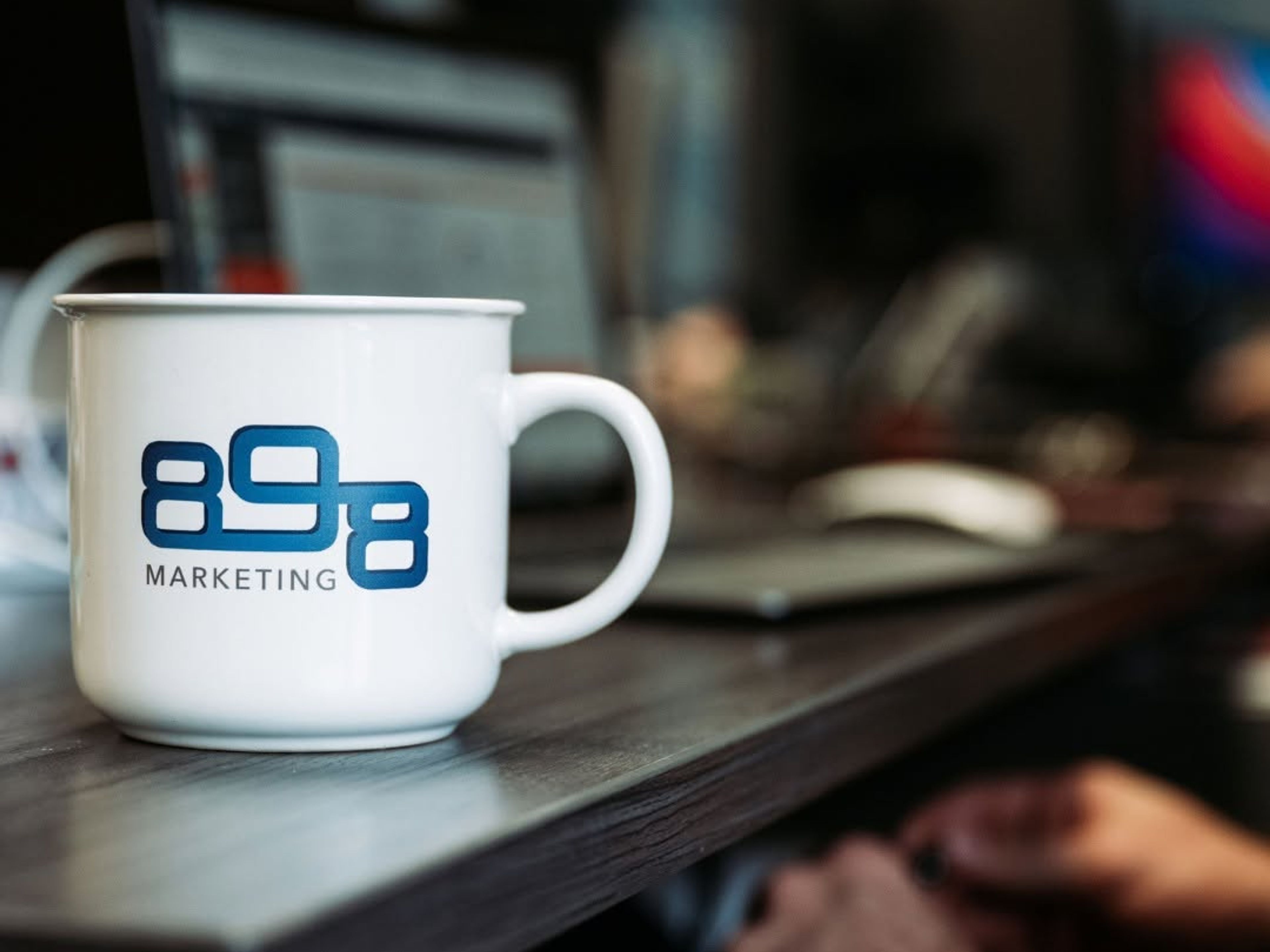 898 coffee mug on desk