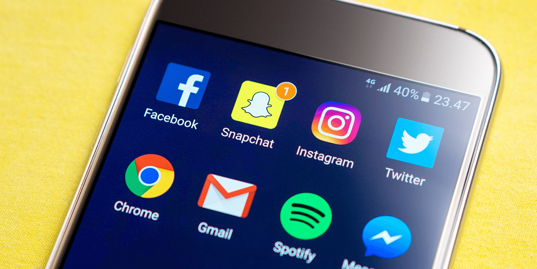 Phone with social media apps