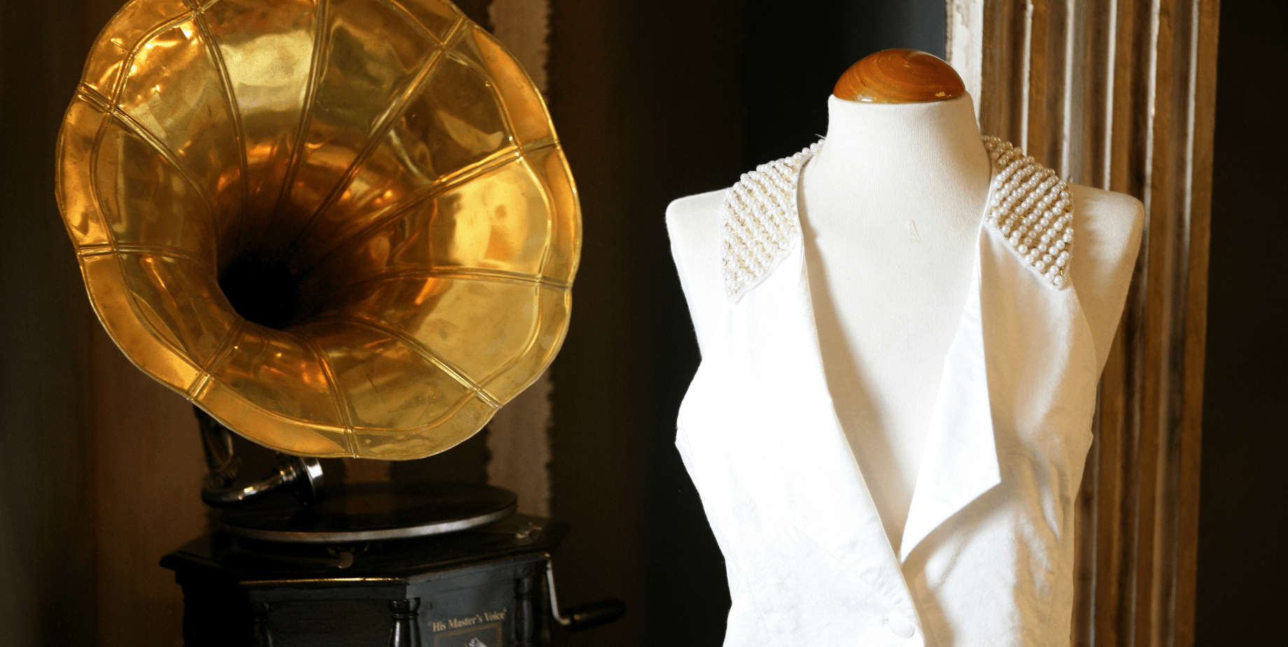 Old vinyl players with nice outfit