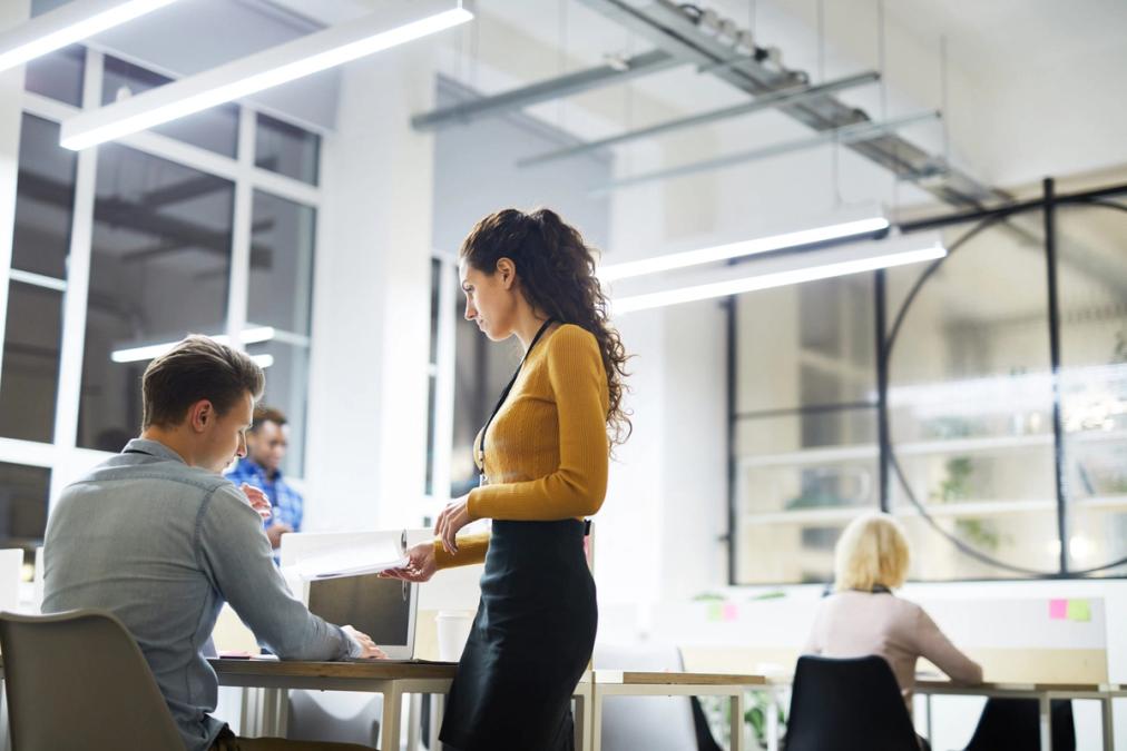 professionals working in office setting