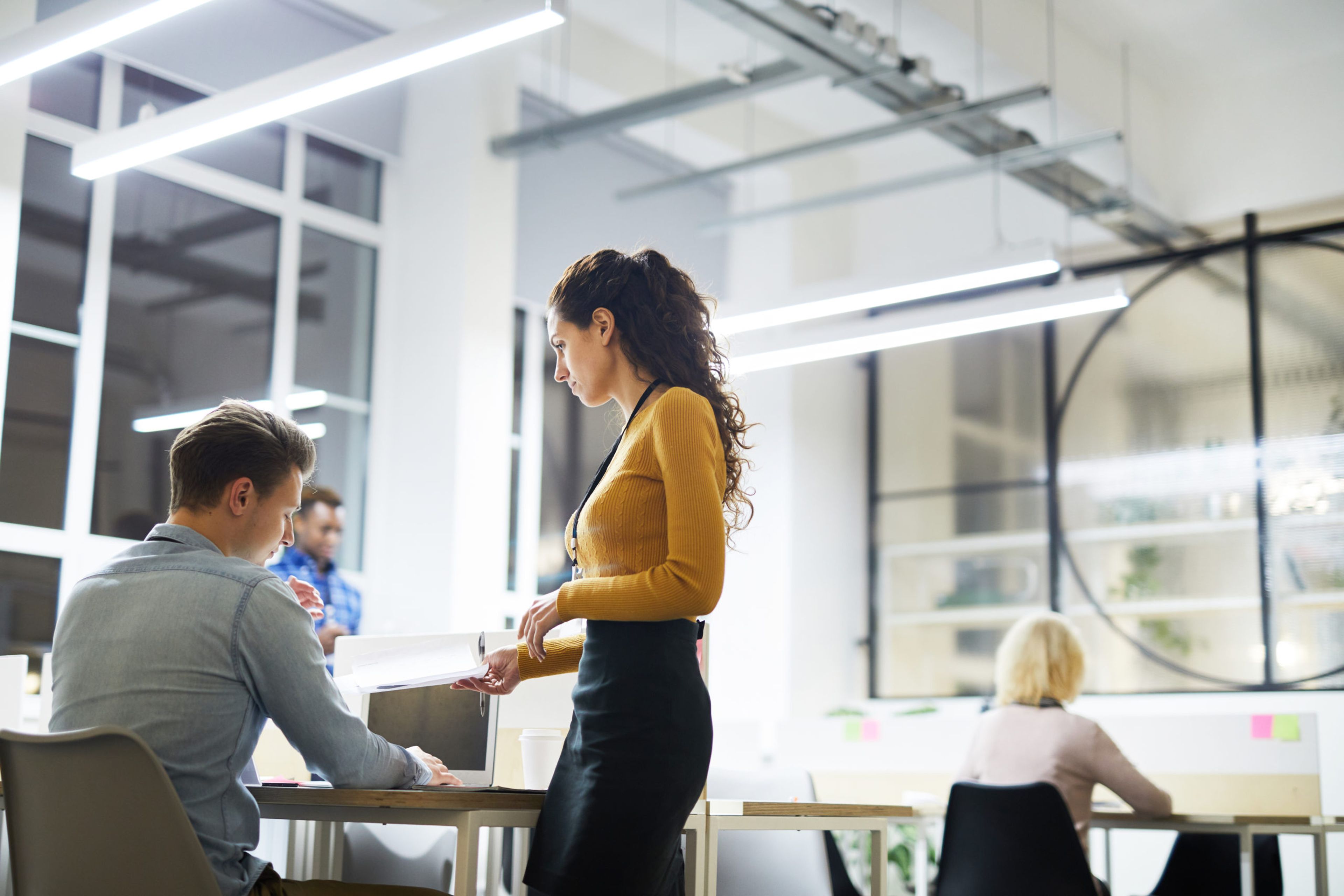 professionals working in office setting