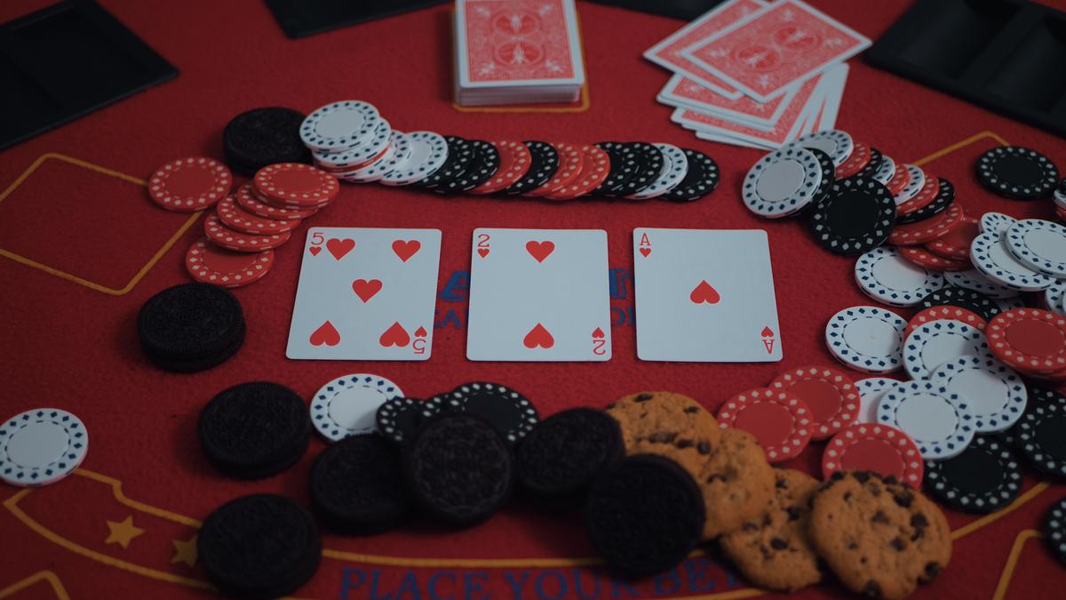 Card and poker chips