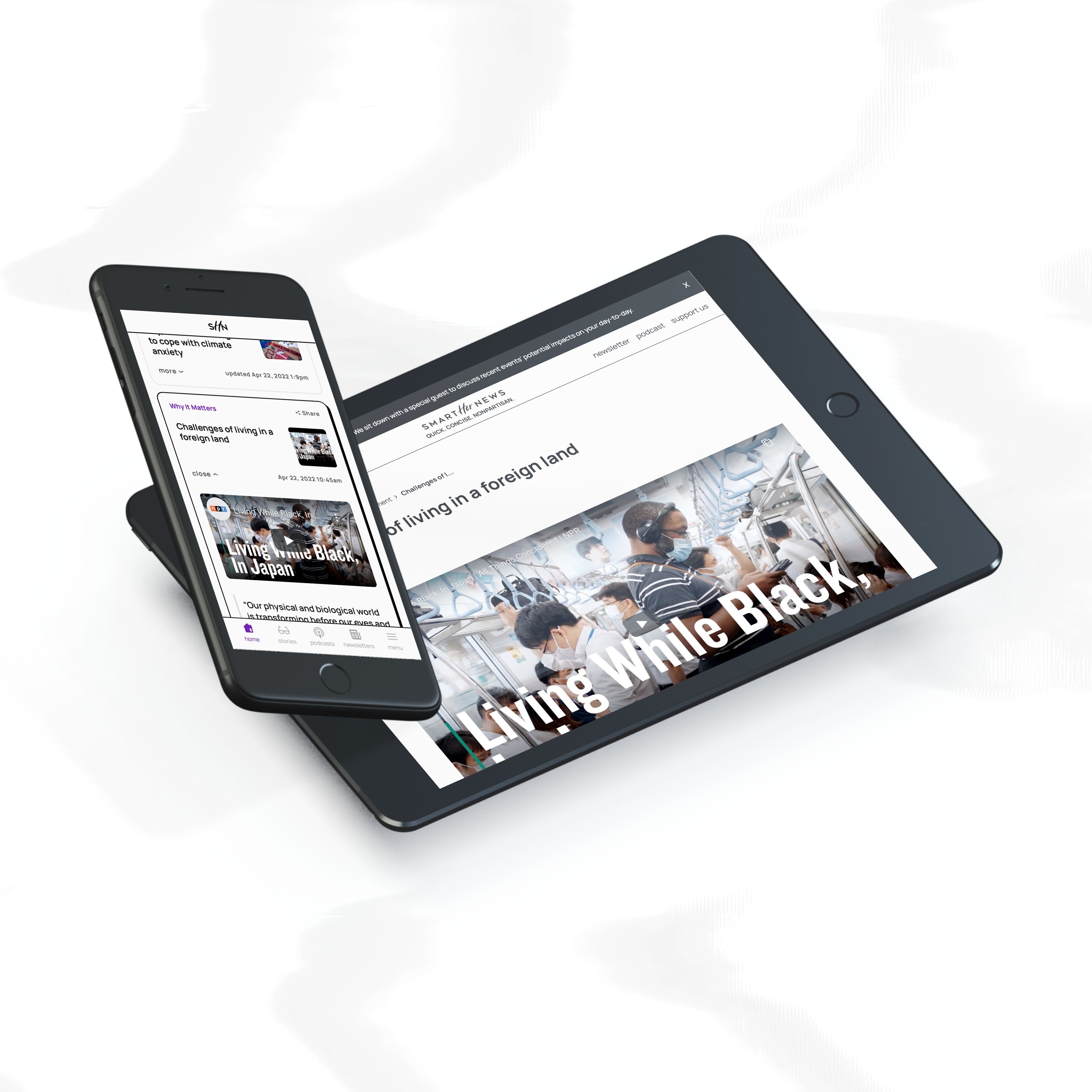 smarther news on mobile and tablet