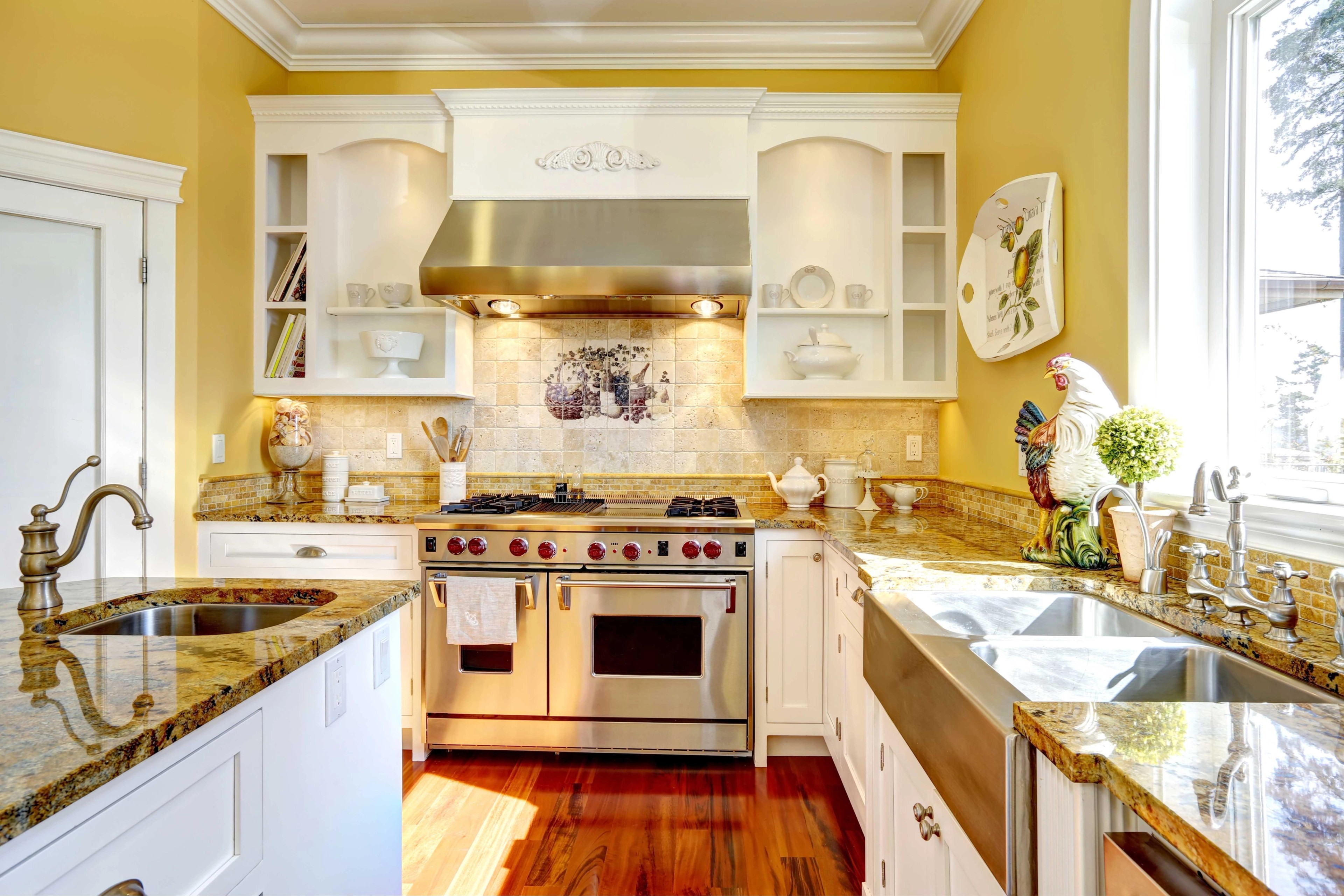 Bright sunrise kitchen with warm natural lighting