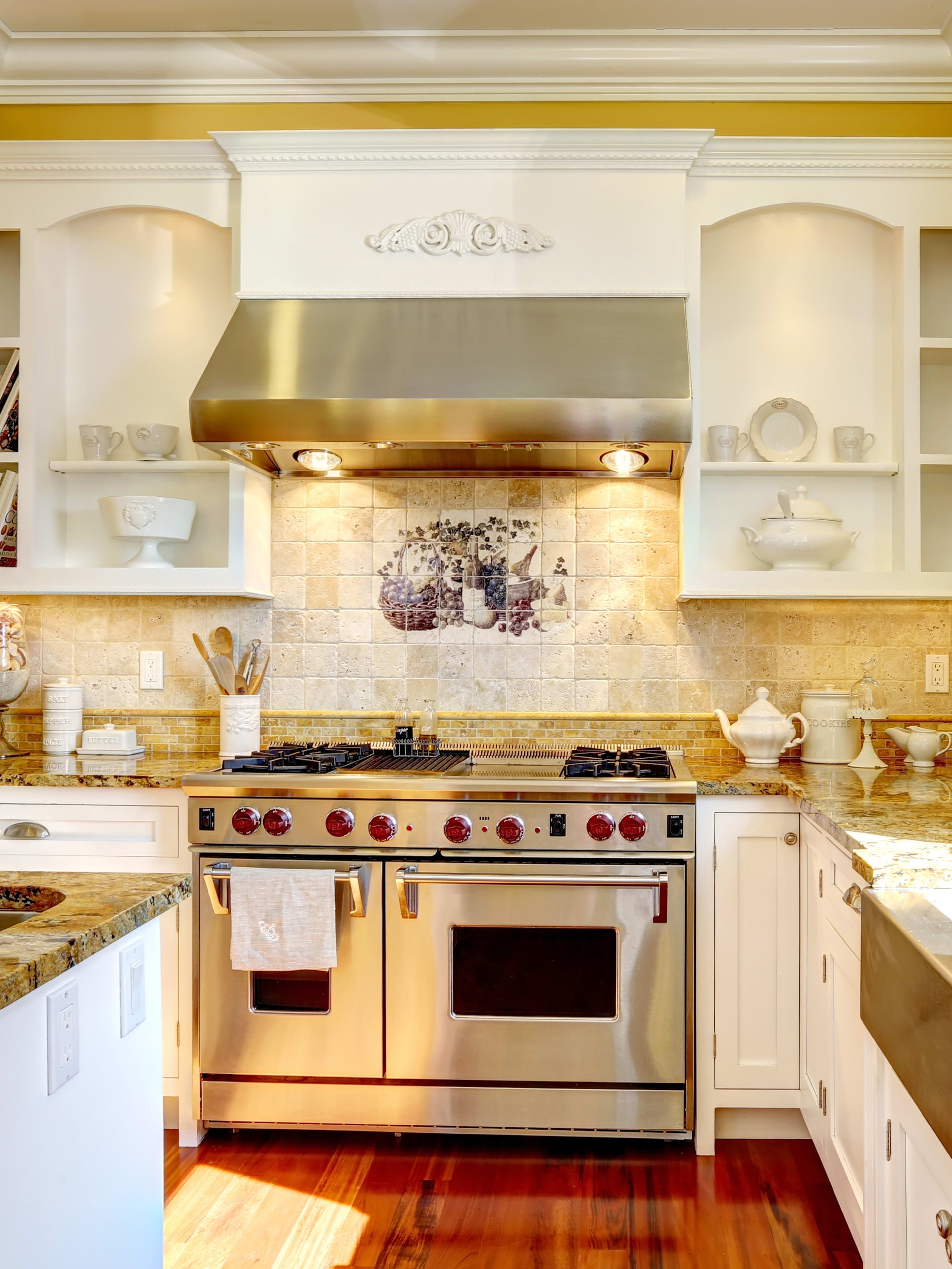 Kitchen island with breakfast seating area