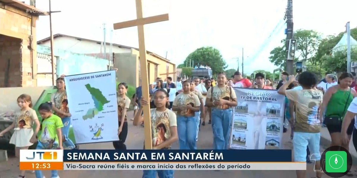 Fé e periferia se encontram na Via-Sacra que abre Semana Santa em Santarém