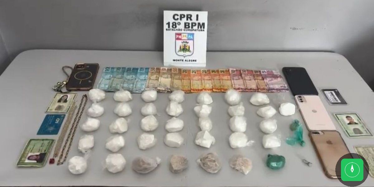 Operação desmantela ponto de tráfico e resulta em três prisões em Monte Alegre