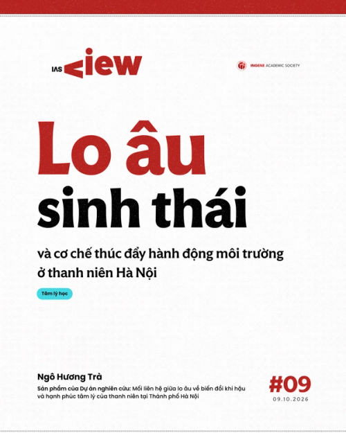 LO ÂU SINH THÁI VÀ CƠ CHẾ THÚC ĐẨY HÀNH ĐỘNG MÔI TRƯỜNG Ở THANH NIÊN HÀ NỘI