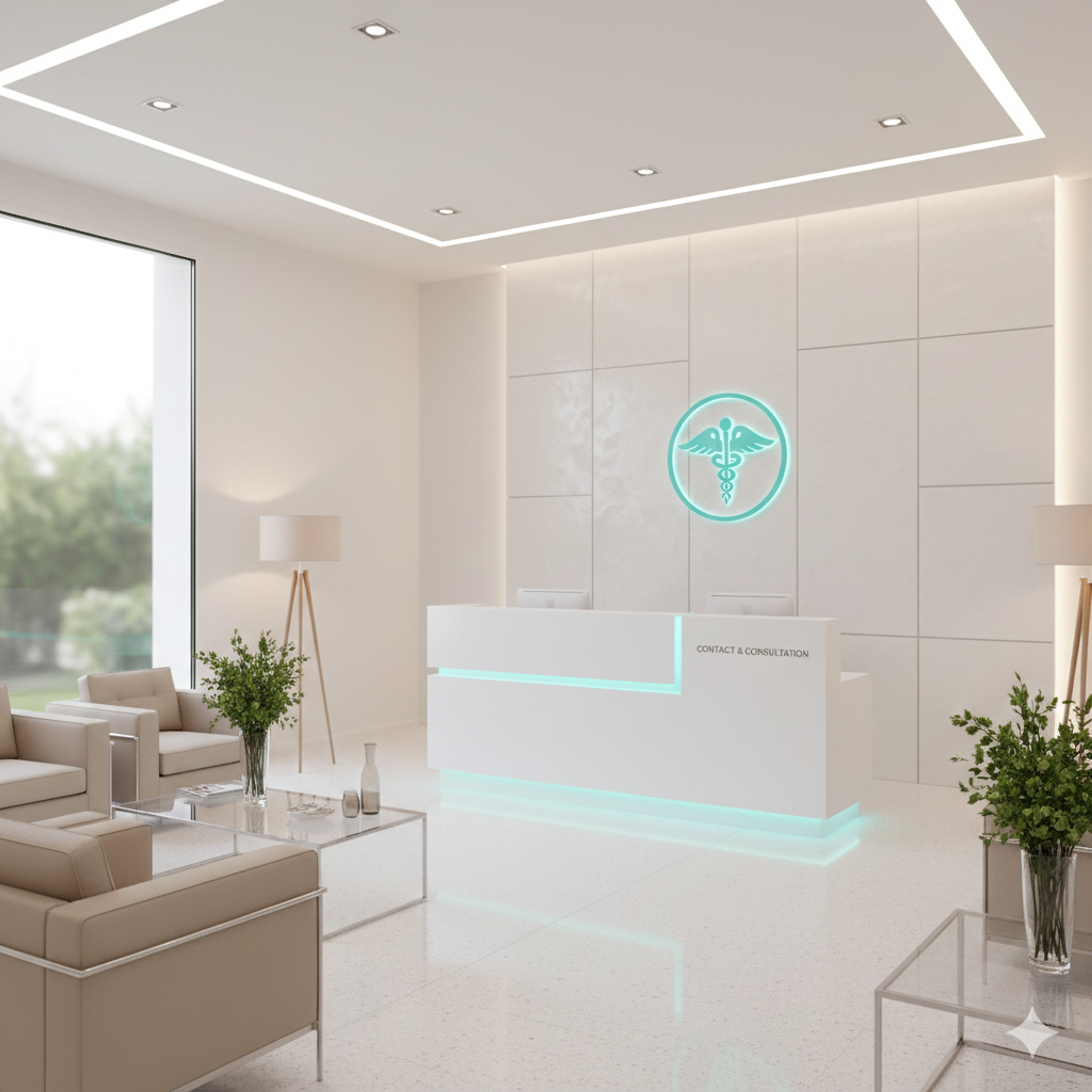 Welcoming consultation room at Dr. Doe's practice