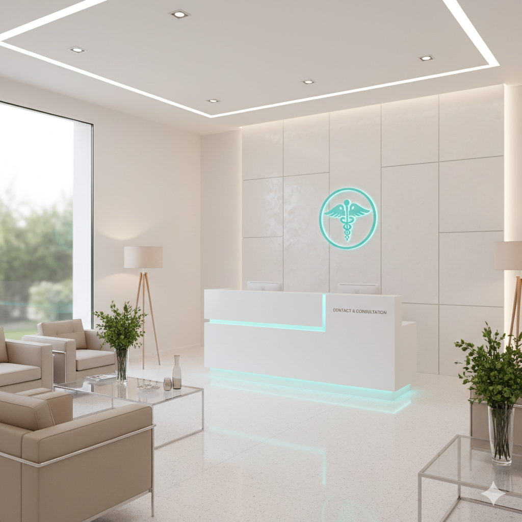 Welcoming consultation room at Dr. Doe's practice