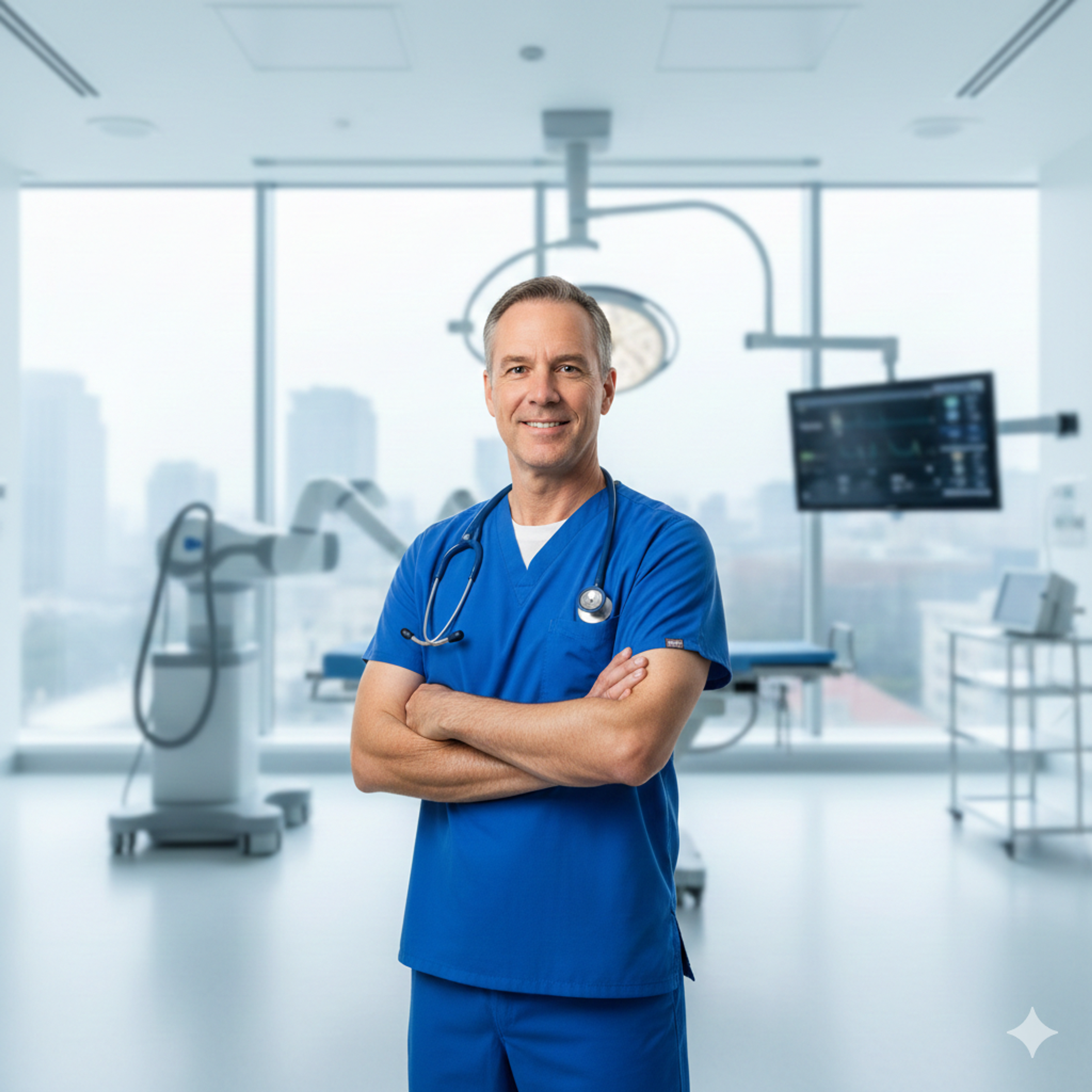 Dr. John Doe in his modern surgical center