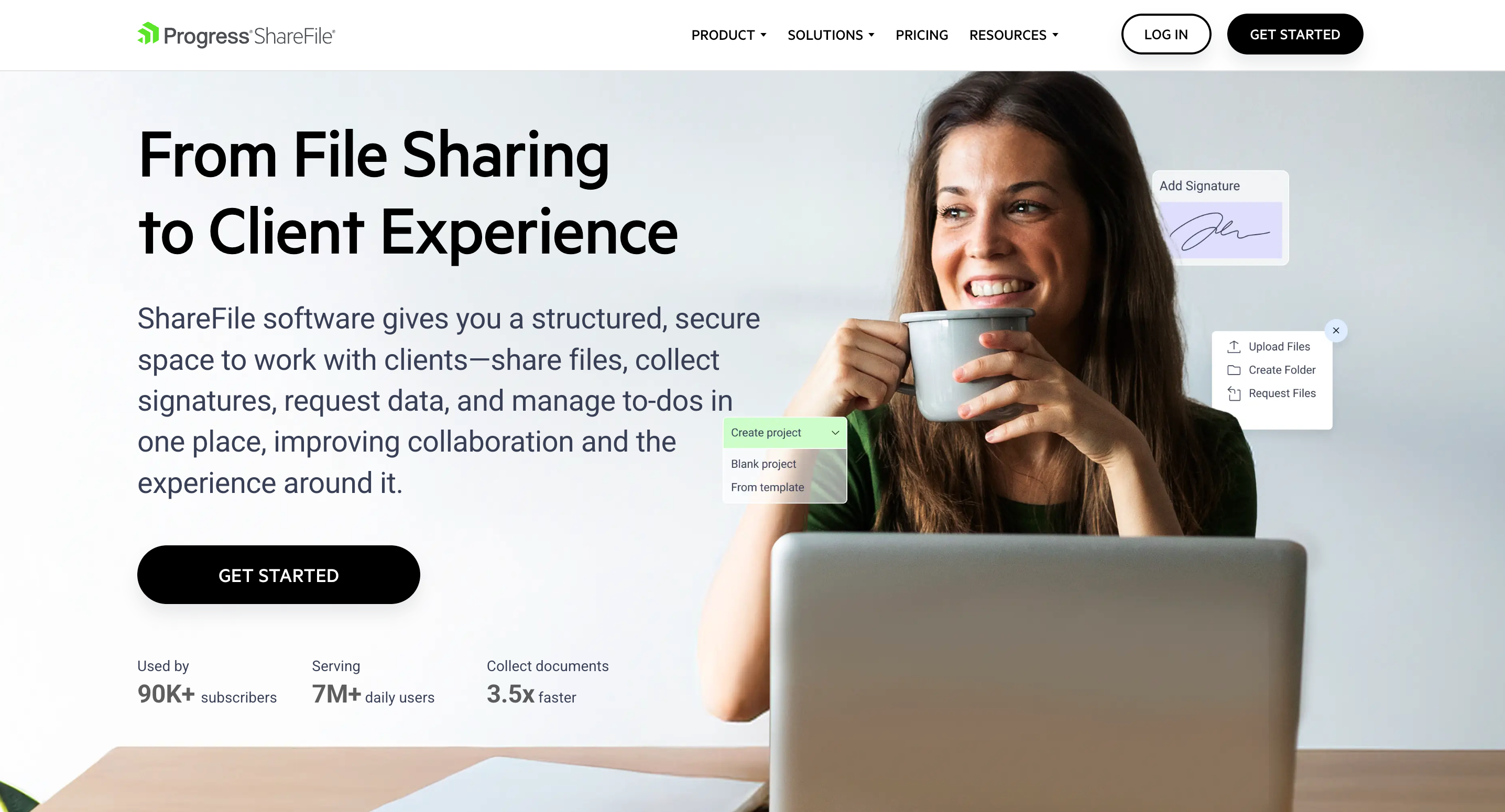 Progress ShareFile is a secure document workflow platform built for professional services.