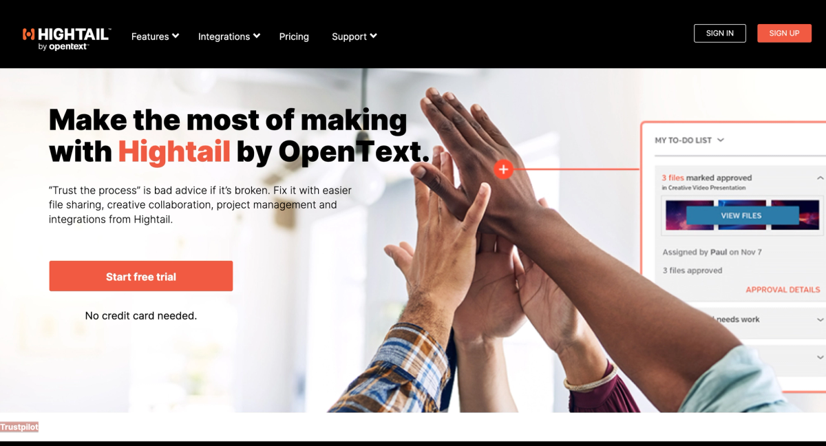 Secure file sharing & creative collaboration