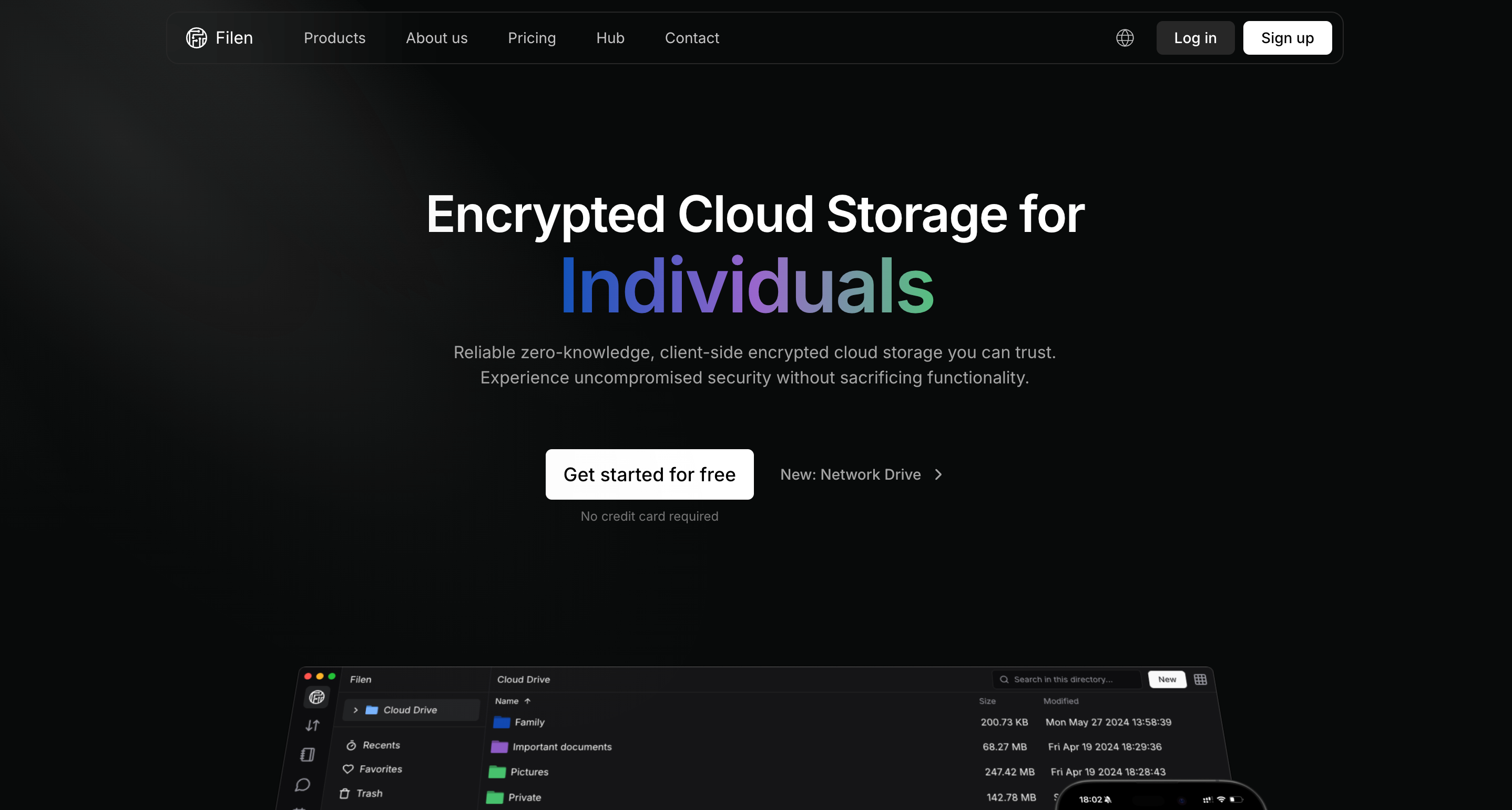 Filen was designed for individuals who want private, secure cloud storage.
