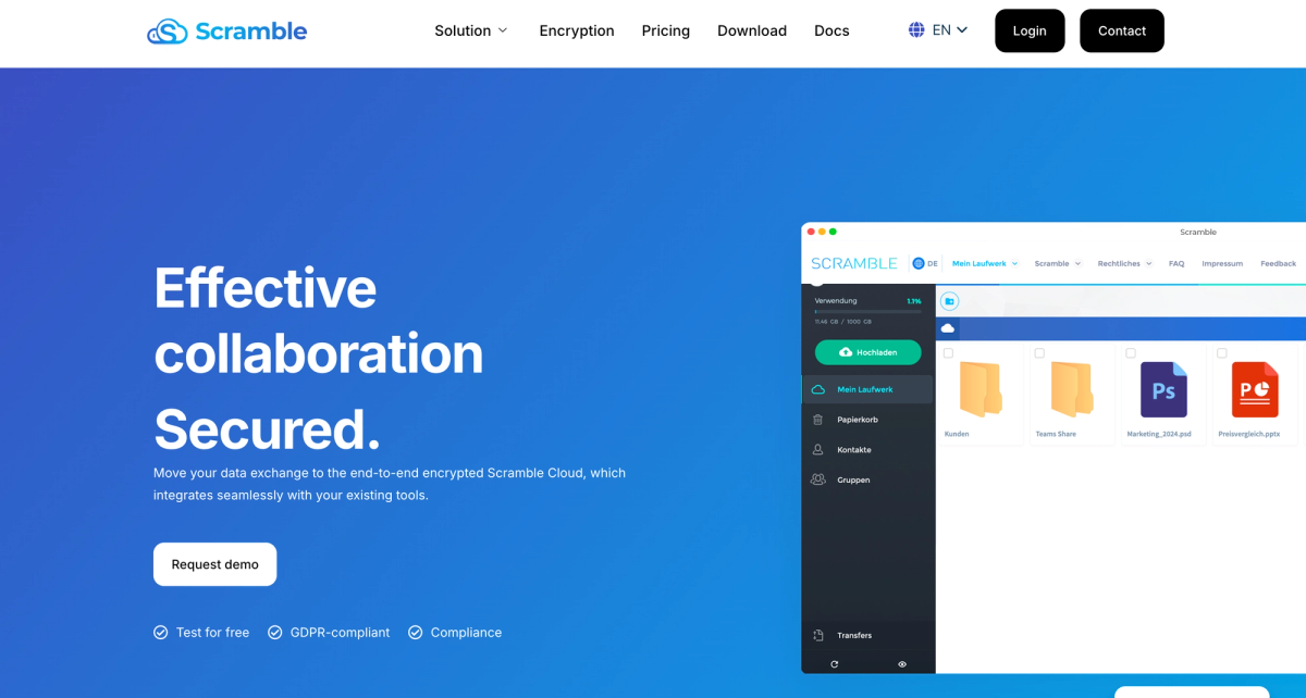Scramble Cloud is best budget encrypted personal lifetime storage.