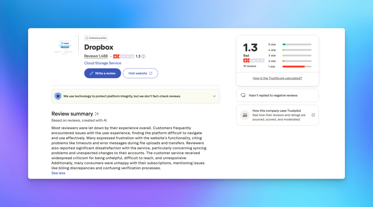 Reviewers express strong dissatisfaction with the user experience.