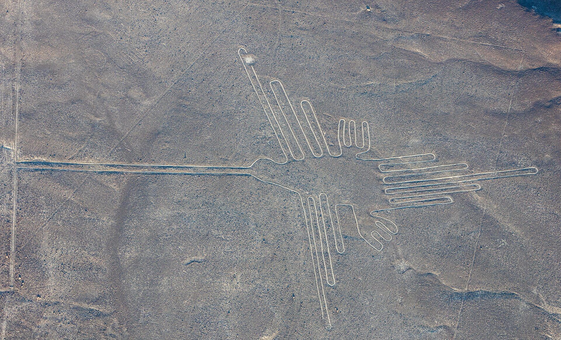Il geoglifo detto 'l'astronauta' sulle colline di Nazca, in Perù