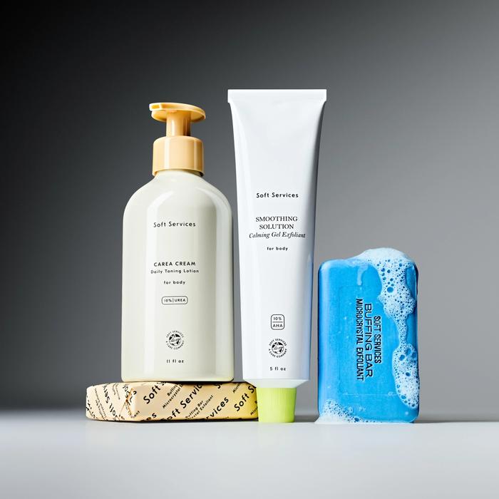 Smoothing Set Buffing Bar, Smoothing Solution, Carea Cream Soft