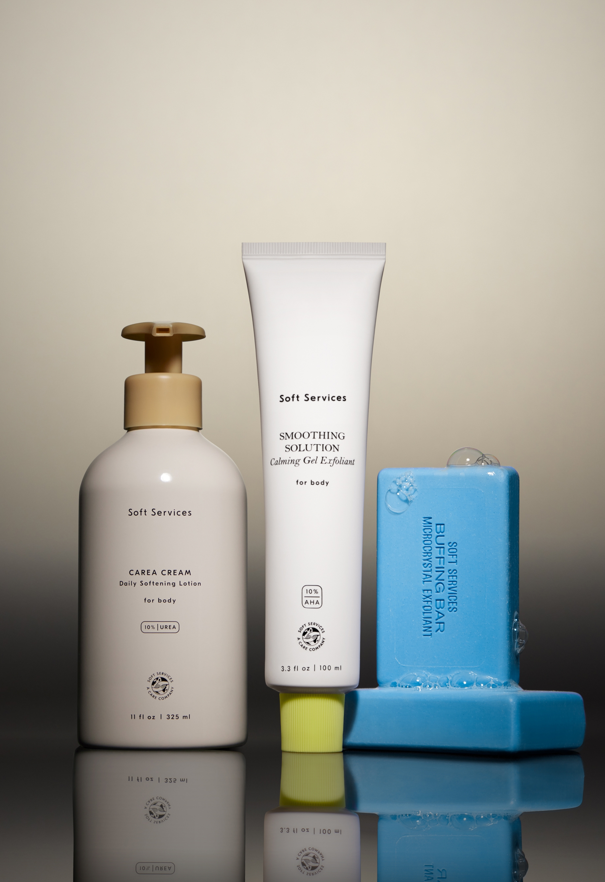 Smoothing Set Buffing Bar, Smoothing Solution, Carea Cream Soft