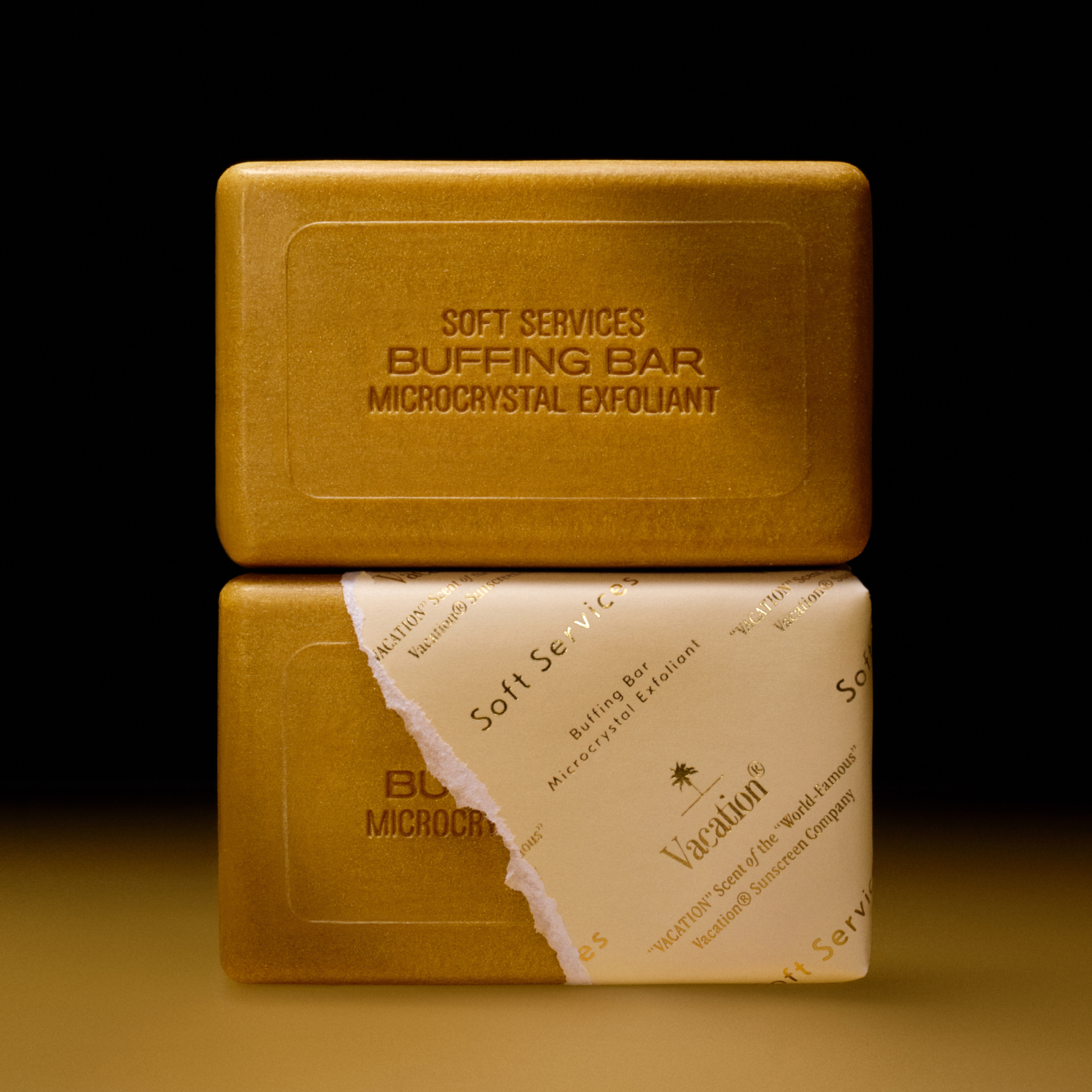 "VACATION" Buffing Bar | Microcrystal Exfoliant for Body | Soft Services | the body skin experts