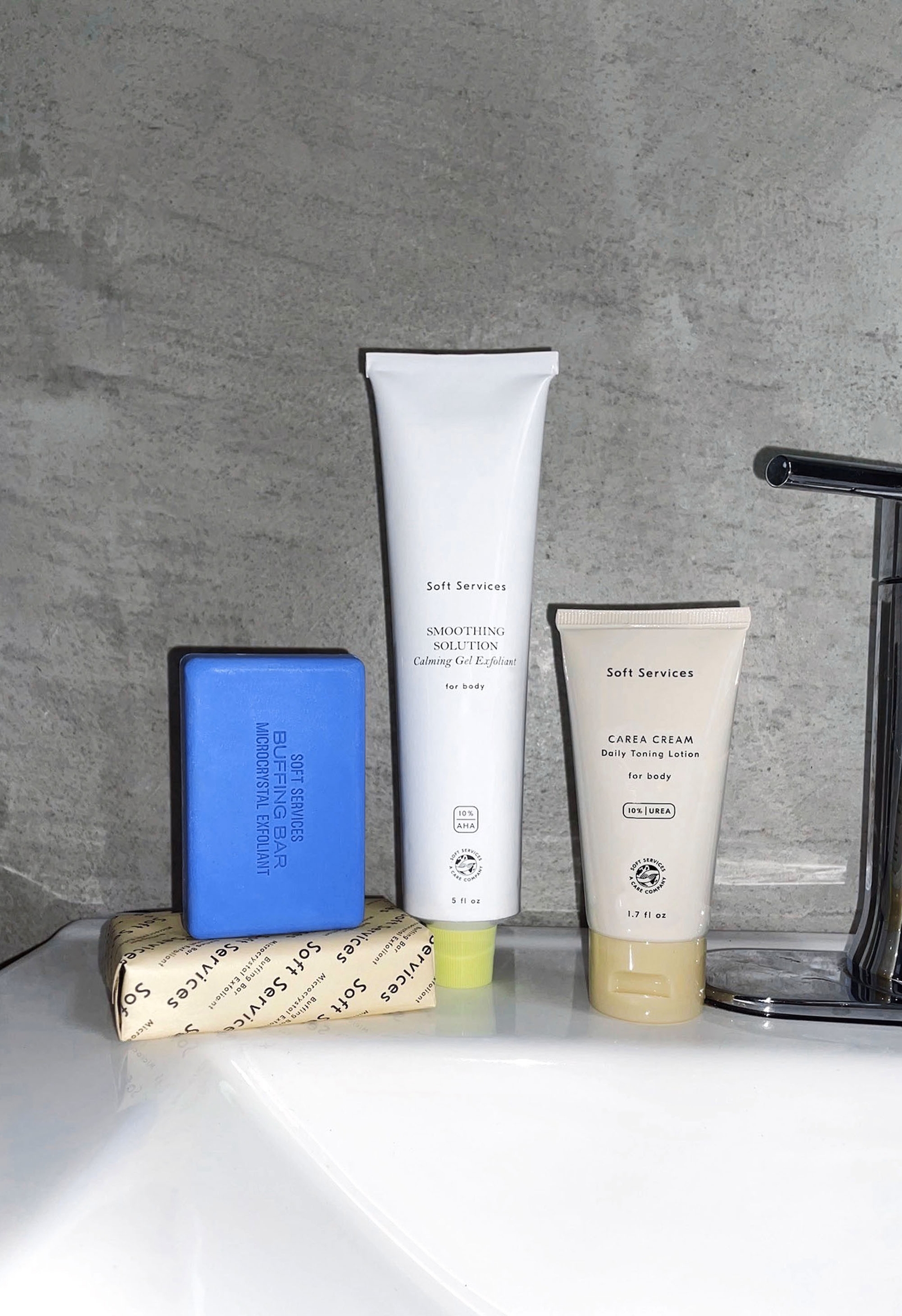 Smoothing Set Buffing Bar, Smoothing Solution, Mini Carea Cream