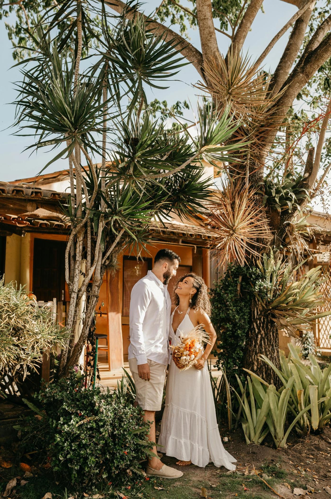 happy wedding couple