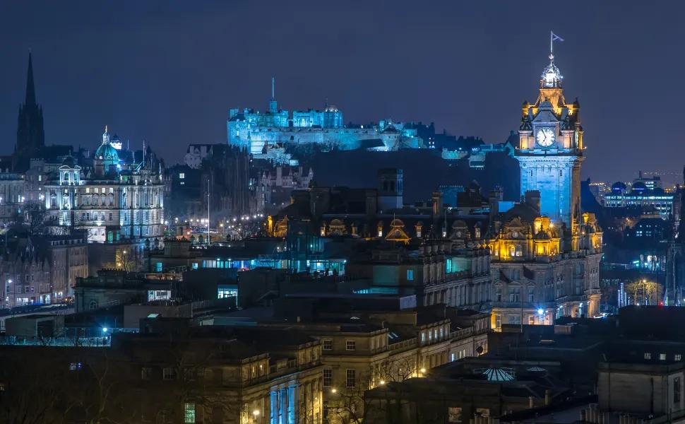 Edinburgh Night Time Skyline