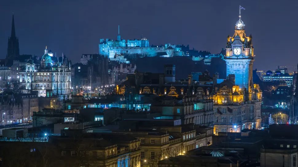 Edinburgh Night Time Skyline