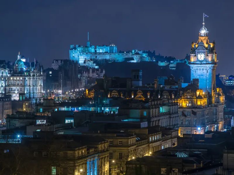 Edinburgh Night Time Skyline