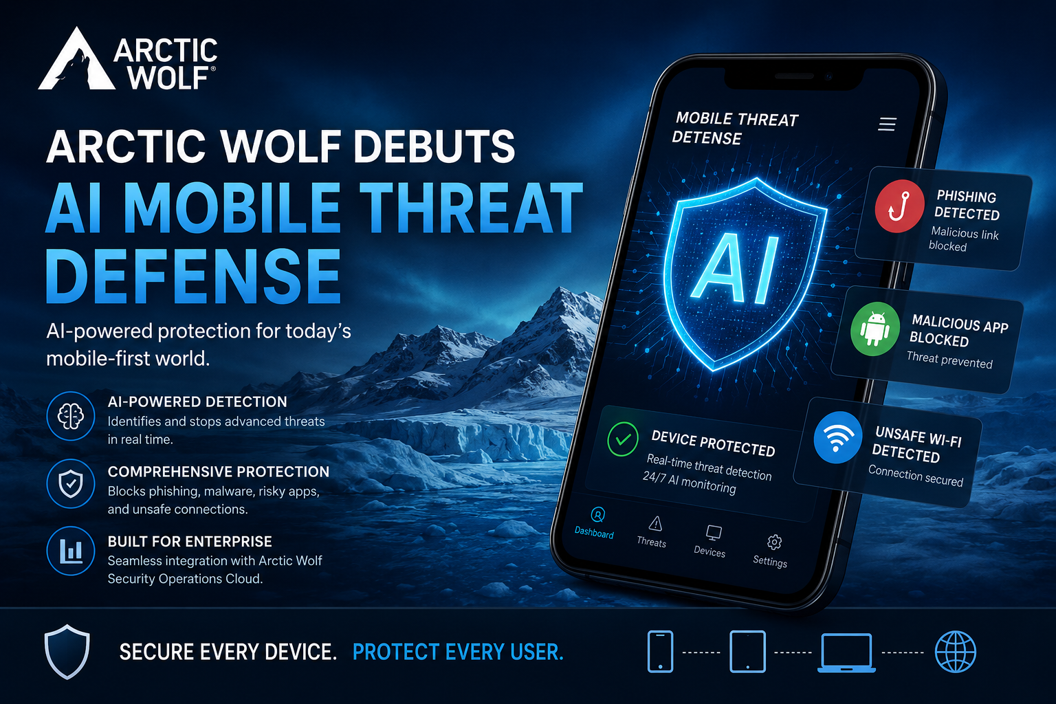 Arctic Wolf Launches AI Mobile Threat Defense