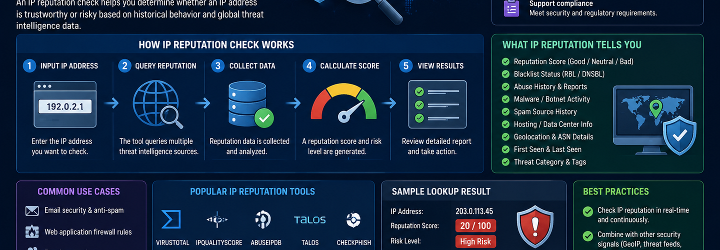 IP Reputation Check: The Complete Guide to IP Threat Intelligence, Blacklist Analysis, and Infrastructure Investigation (2026)